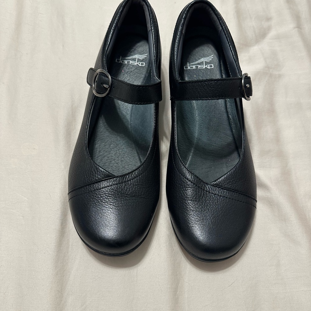 Dansko Black Leather Fawna Mary Jane Flight Attendant Shoes